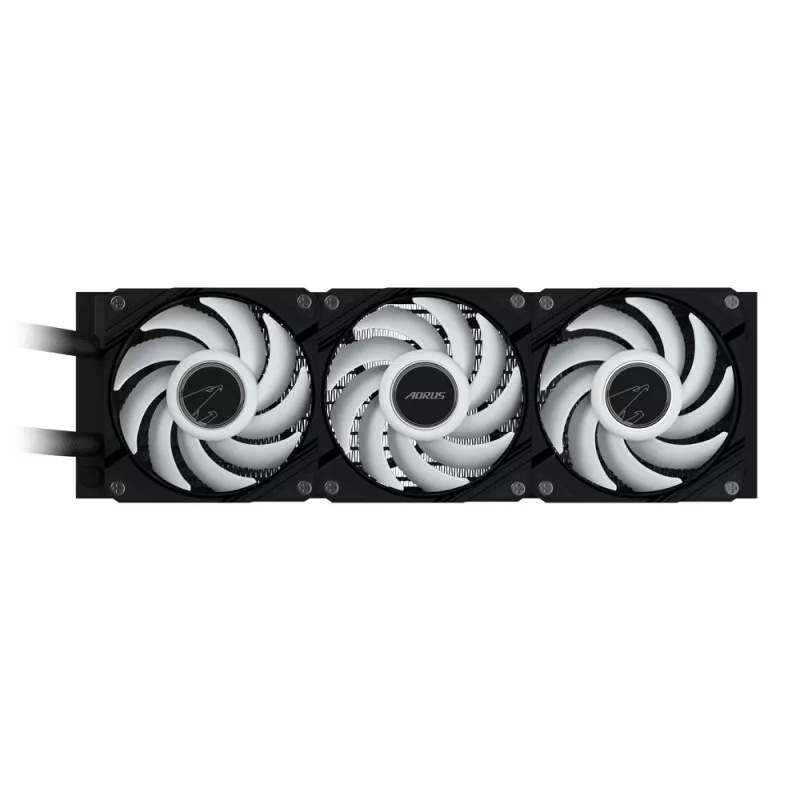 GIGABYTE AORUS WATERFORCE II 360 AIO šķidruma CPU dzesētājs - 3x120mm ARGB ventilatori, iebīdāms bloķēšanas mehānisms, DAISY-CHAIN, saderīgs ar Intel LGA 1851 un AMD AM5