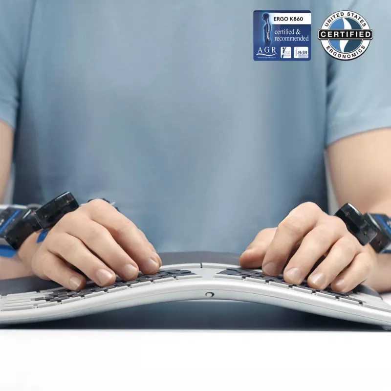 LOGITECH Ergo K860 - Bezvadu sadalītā tastatūra Graphite Qwerty US/starptautiskā