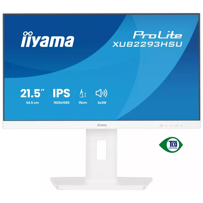 iiyama ProLite XUB2293HSU-W7 datora monitors 54.6 cm (21.5 colli) 1920 x 1080 pikseļi Full HD LED Balts