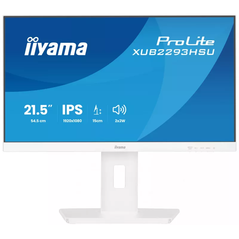 iiyama ProLite XUB2293HSU-W7 datora monitors 54.6 cm (21.5 colli) 1920 x 1080 pikseļi Full HD LED Balts