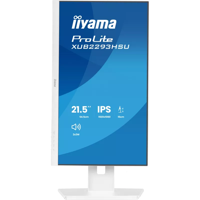 iiyama ProLite XUB2293HSU-W7 datora monitors 54.6 cm (21.5 colli) 1920 x 1080 pikseļi Full HD LED Balts