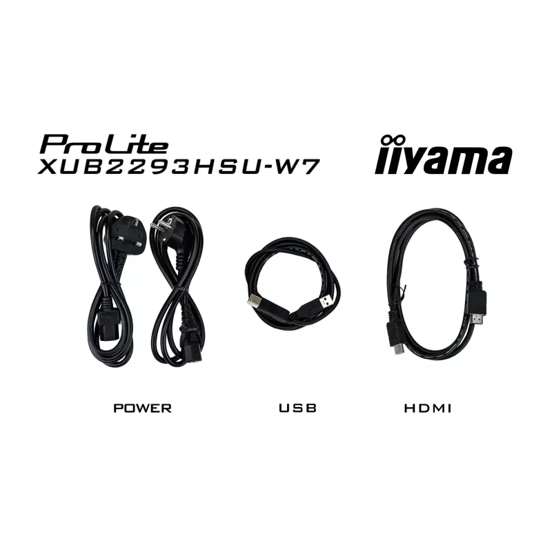 iiyama ProLite XUB2293HSU-W7 datora monitors 54.6 cm (21.5 colli) 1920 x 1080 pikseļi Full HD LED Balts
