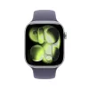 Viedpulkstenis Apple Watch Series 11 GPS + Cellular 46mm sudraba alumīnija korpuss ar Purple Fog sporta siksniņu - S/M