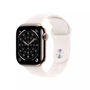 APPLE Watch Series 11 GPS + Cellular 46mm Zelta titāna korpuss ar gaiši rozā sporta siksniņu S/M