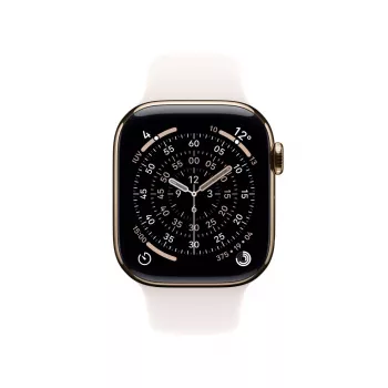 APPLE Watch Series 11 GPS + Cellular 46mm Zelta titāna korpuss ar gaiši rozā sporta siksniņu S/M