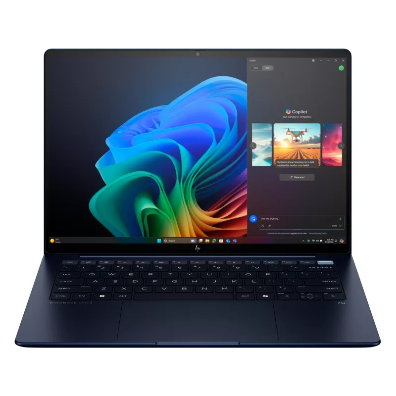 HP EliteBook Ultra G1i Next Gen AI PC Wolf Pro Security Edition Copilot+ PC Intel Core Ultra 7 258V klēpjdators 35,6 cm (14 collu) skārienekrāns 2.8K 32 GB LPDDR5x-SDRAM Wi-Fi 7 (802.11be) Windows 11 Pro zils