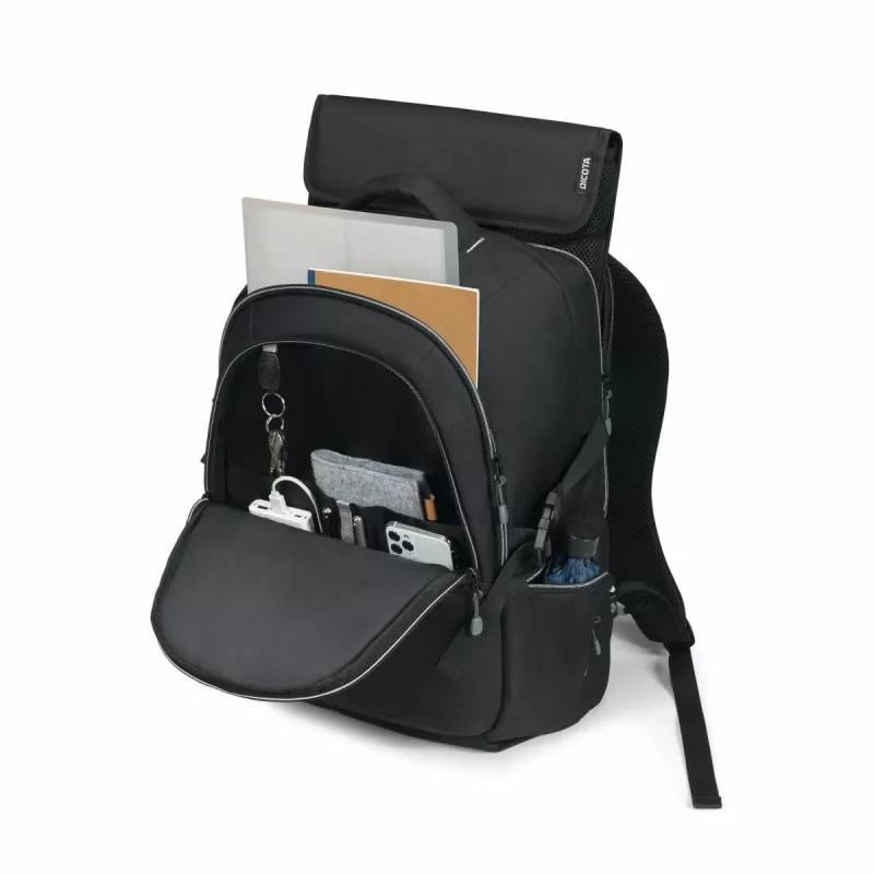 DICOTA Eco- 14-15.6in piezīmjdatora mugursoma - Melna / 600d pārstrādāts PET
