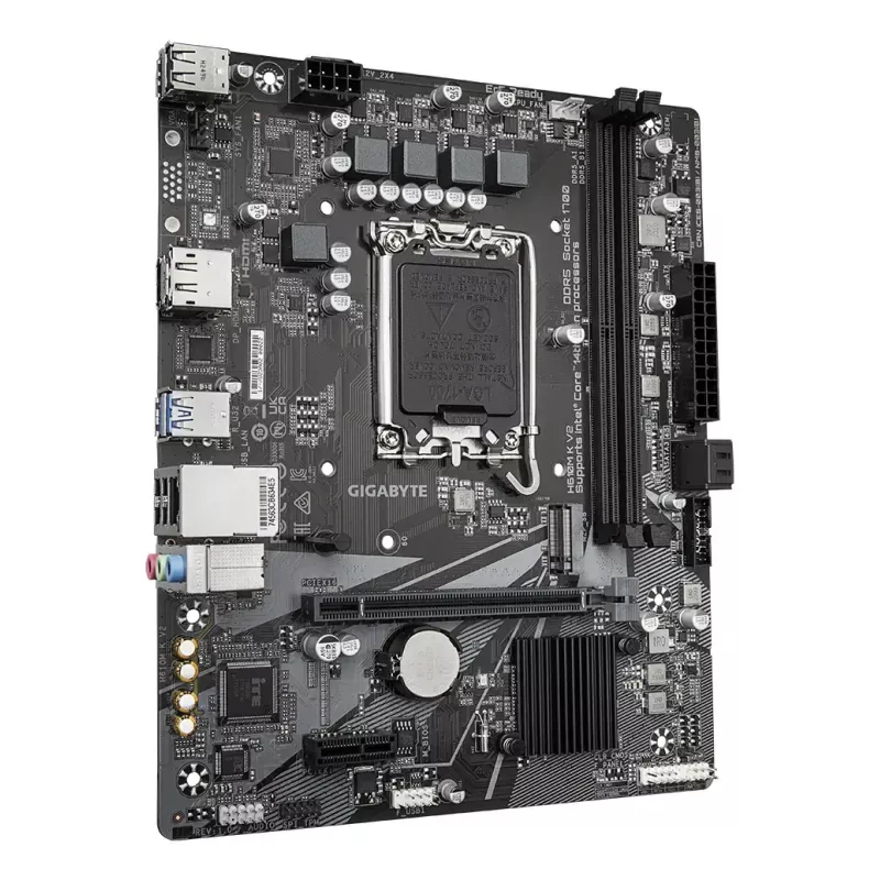 GIGABYTE H610M K V2 mātesplate - Intel Core 14. paaudzes CPU, līdz 5600MHz DDR5, 1xPCIe 3.0 M.2, 1GbE LAN, USB 3.2 Gen 1