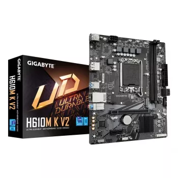 GIGABYTE H610M K V2 mātesplate - Intel Core 14. paaudzes CPU, līdz 5600MHz DDR5, 1xPCIe 3.0 M.2, 1GbE LAN, USB 3.2 Gen 1