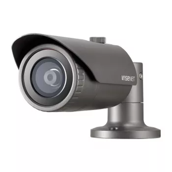Hanwha QNO-7012R IP cilindriskā kamera, 4 MP, ārtelpu, PoE, IR, IP66, IK10, pelēka