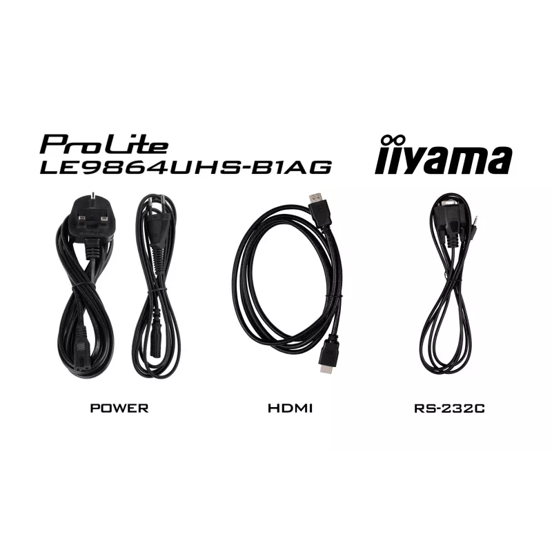 iiyama LE9864UHS-B1AG Signage Display Digital signage flat panel 2.49 m (98 collas) Wi-Fi 500 cd/m² 4K Ultra HD Melns Iebūvēts procesors Android 24/7