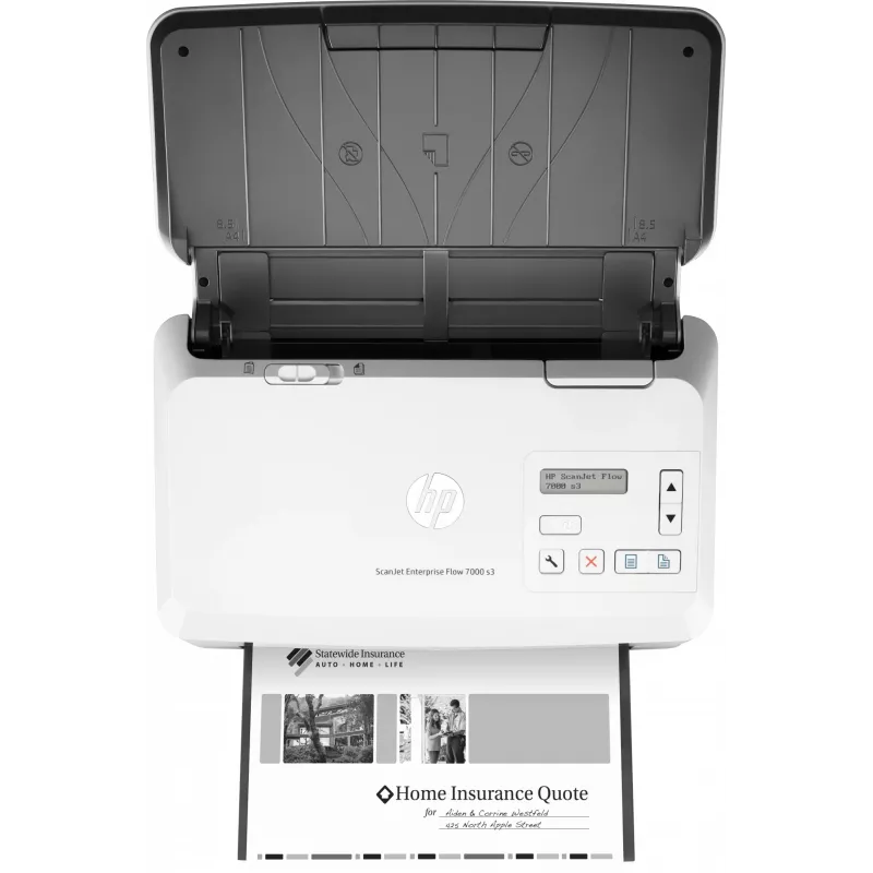 HP Scanjet Enterprise Flow 7000 s3 lokšņu padeves skeneris 600 x 600 DPI A4 balts