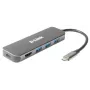 D-Link 5-in-1 USB-C centrmezgls ar HDMI/jaudas piegādi