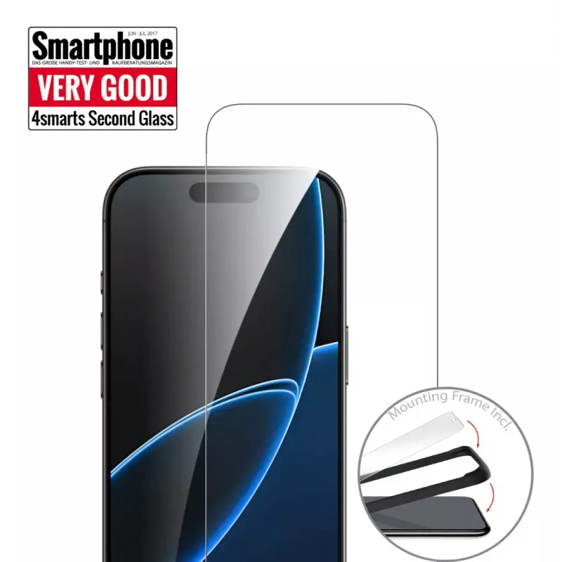 4smarts Second Glass Clear ekrāna aizsargs Apple iPhone 17 Air Rūdīts stikls