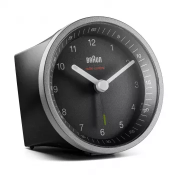 Braun BC07SB-DCF Kvarca modinātājpulkstenis melns, sudrabots