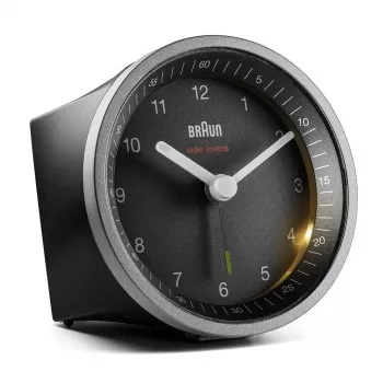 Braun BC07SB-DCF Kvarca modinātājpulkstenis melns, sudrabots
