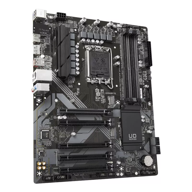 GIGABYTE B760 DS3H DDR4 mātesplate — atbalsta Intel Core 14. paaudzes CPU, 18+2+1 fāžu digitālais VRM, līdz 5333MHz DDR4 (OC), 2xPCIe 4.0 M.2, GbE LAN, USB 3.2 Gen 2