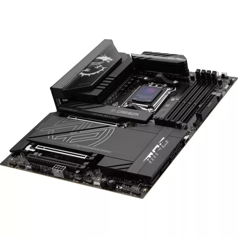 Mātesplate MSI MPG X870E CARBON WIFI — AMD X870E, Socket AM5, ATX, DDR5 līdz 256 GB, Wi‑Fi 7