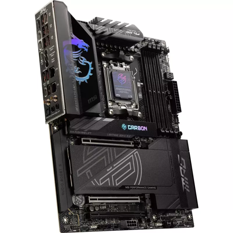 Mātesplate MSI MPG X870E CARBON WIFI — AMD X870E, Socket AM5, ATX, DDR5 līdz 256 GB, Wi‑Fi 7