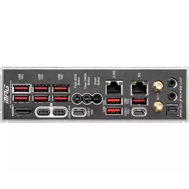 Mātesplate MSI MPG X870E CARBON WIFI — AMD X870E, Socket AM5, ATX, DDR5 līdz 256 GB, Wi‑Fi 7