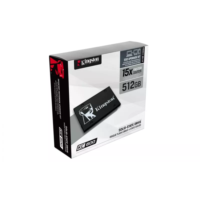 Kingston Technology 512G SSD KC600 SATA3 2.5 collas, 512 GB, 2.5 collas, 550 MB/s, 6 Gbit/s