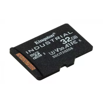 Kingston Technology 32GB microSDHC Industrial C10 A1 pSLC Card viena paka w/o Adapter