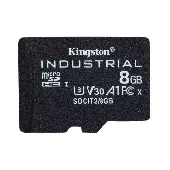 Kingston Technology 8GB microSDHC Industrial C10 A1 pSLC Card viena paka w/o Adapter
