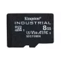 Kingston Technology 8GB microSDHC Industrial C10 A1 pSLC Card viena paka w/o Adapter