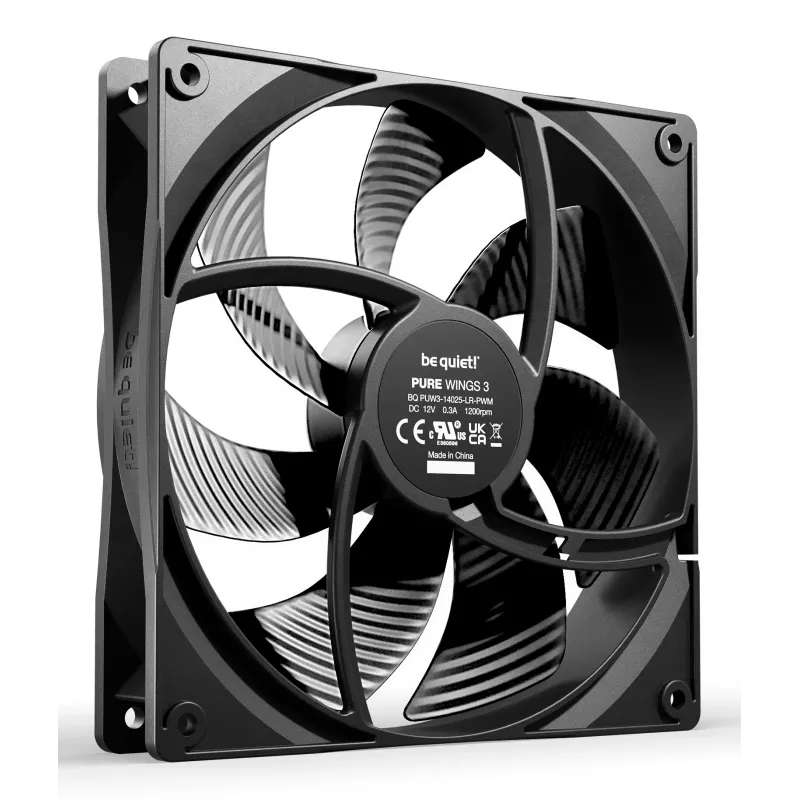 be quiet! Pure Wings 3 140mm | PWM Triple Pack datora korpusa ventilators 14 cm Melns 3 gab.