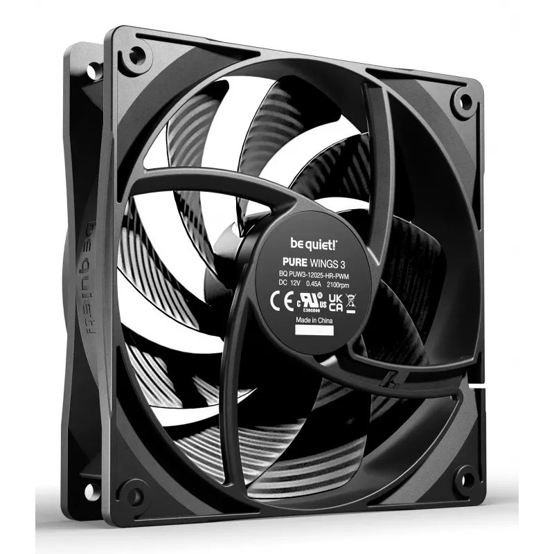 be quiet Pure Wings 3 120mm | PWM high-speed Triple Pack datora korpusa ventilators 12 cm melns 3 gab.