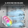 CORSAIR vidēja izmēra datora korpuss - 3000d RGB Airflow - Balts