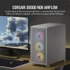 CORSAIR vidēja izmēra datora korpuss - 3000d RGB Airflow - Balts