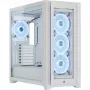 CORSAIR Mid-tower Smart Case - Icue 5000x - RGB Ql Edition Tempered Glass True - White