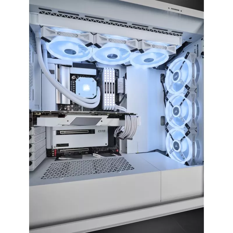 CORSAIR Mid-tower Smart Case - Icue 5000x - RGB Ql Edition Tempered Glass True - White