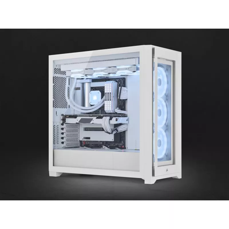 CORSAIR Mid-tower Smart Case - Icue 5000x - RGB Ql Edition Tempered Glass True - White
