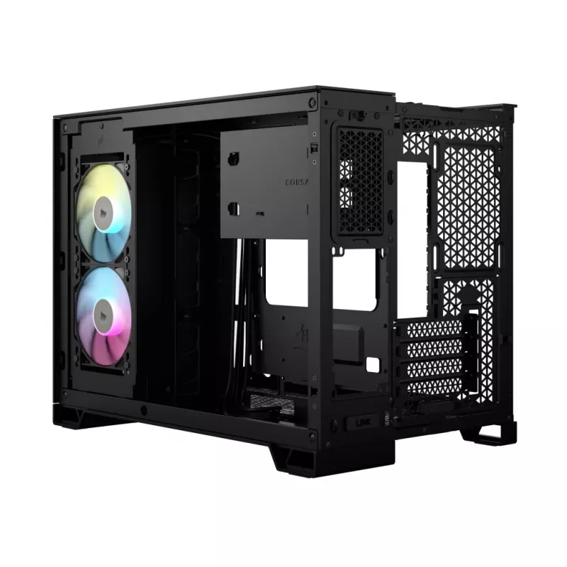 CORSAIR datora korpuss - iCUE LINK 2500X RGB Micro ATX divkameru melns