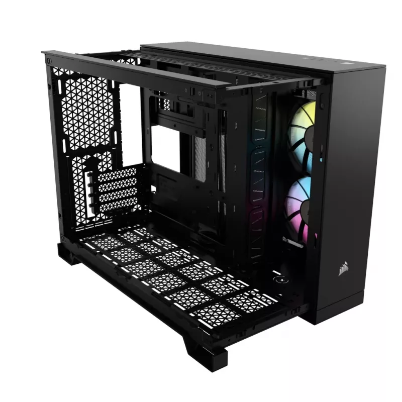 CORSAIR datora korpuss - iCUE LINK 2500X RGB Micro ATX divkameru melns