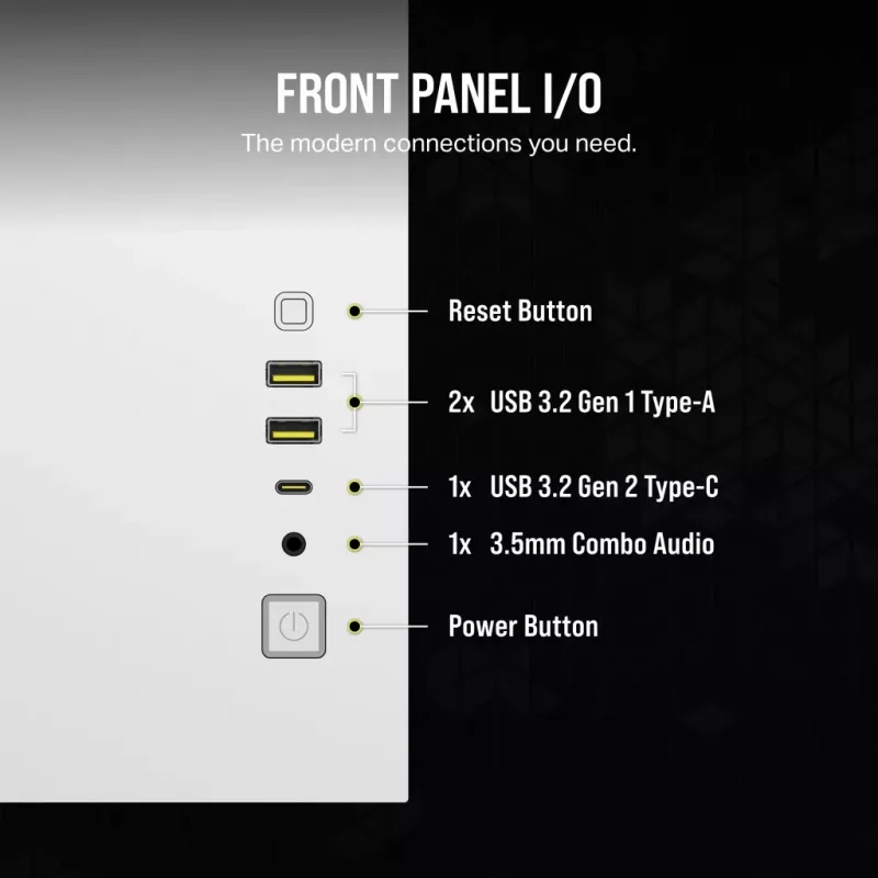 CORSAIR datora korpuss - Icue Link 2500x RGB Micro ATX dubultkameru balts
