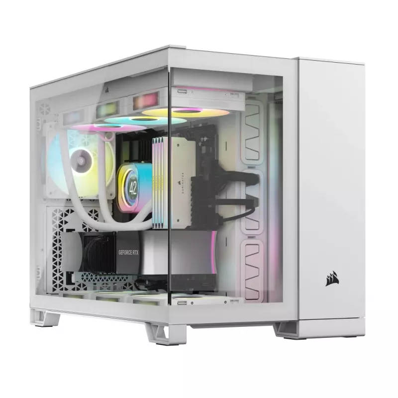 CORSAIR datora korpuss - Icue Link 2500x RGB Micro ATX dubultkameru balts