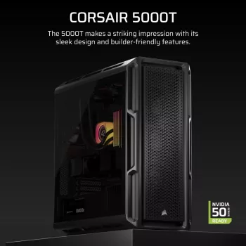 CORSAIR datora korpuss - 5000T vidējais tornis ar augstu veiktspēju