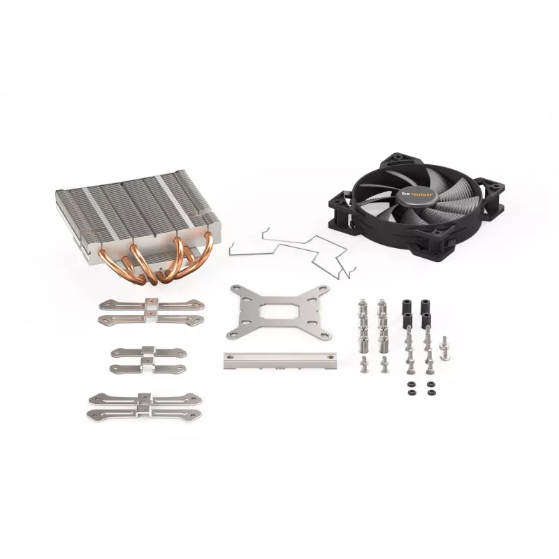 be quiet Shadow Rock LP CPU dzesētājs, viens 120mm PWM ventilators, Intel ligzdai: 1200 / 2066 / 1150 / 1151 / 1155 / 2011(-3) Square ILM, AMD ligzdai: AM2(+) / AM3(+) / AM4 / FM1 / FM2(+), 130W TDP, 75.4mm augstums