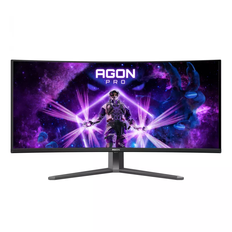 AOC AGON PRO AG346UCD datora monitors 86,4 cm (34 colli) 3440 x 1440 pikseļi Wide Quad HD QD-OLED Melns, Pelēks