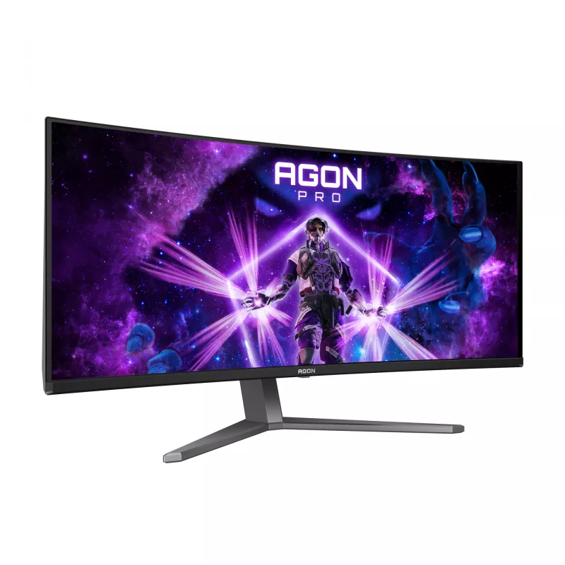 AOC AGON PRO AG346UCD datora monitors 86,4 cm (34 colli) 3440 x 1440 pikseļi Wide Quad HD QD-OLED Melns, Pelēks
