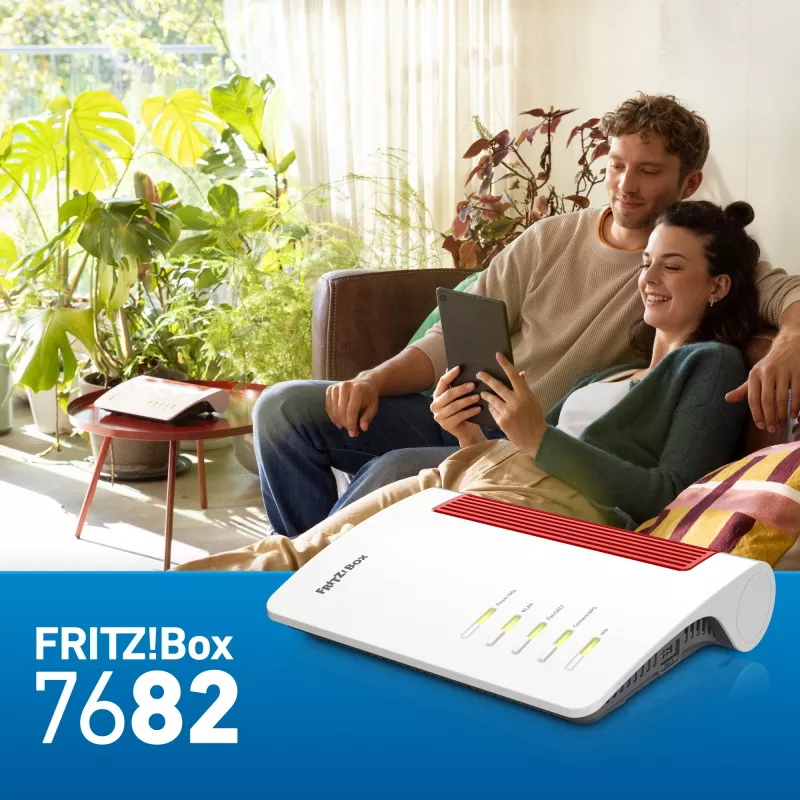 Box 7682 bezvadu maršrutētājs 2.5 Gigabit Ethernet divjoslu (2.4 GHz / 5 GHz) balts