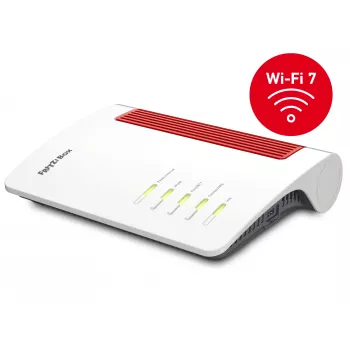 Bezvadu maršrutētājs Box FRITZ 4690, divjoslu (2.4 GHz / 5 GHz), sarkans, balts