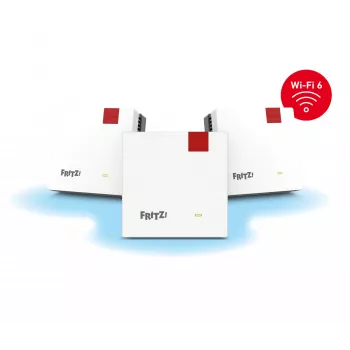 Mesh Set 1600 divjoslu (2,4 GHz / 5 GHz) Wi-Fi 6 (802.11ax), sarkans, balts, 1 iekšējā antena