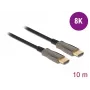 DELOCK aktīvais optiskais HDMI kabelis — A tēviņš — A tēviņš — 8K 60 Hz — 10 m — melns