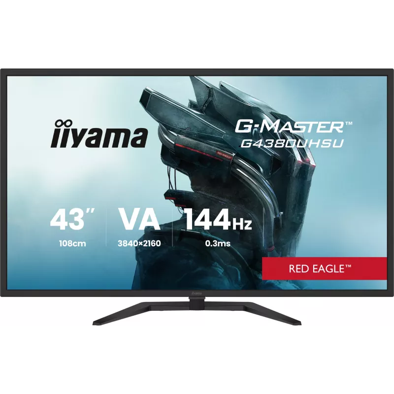 iiyama G-MASTER G4380UHSU-B2 datora monitors 108 cm (42,5 collas) 3840 x 2160 pikseļi 4K Ultra HD LED Melns