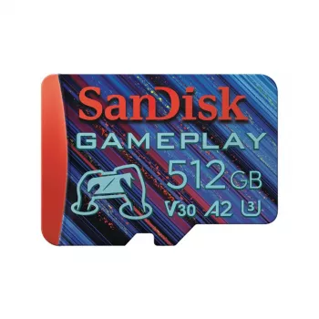 WESTERN DIGITAL SanDisk GamePlay microSD karte mobilajai un rokas konsoles spēlēšanai - 512 GB - 90 MB/s130 MB/s UHS-I