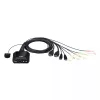 ATEN 2 portu USB 4K HDMI kabeļa KVM slēdzis ar tālvadības porta izvēlētāju